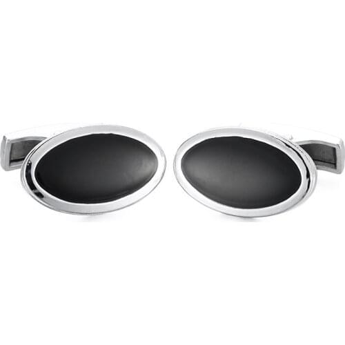 The black ellipse cufflinks, French shirt groom wedding clothing accessories, 1 pairs of free delivery