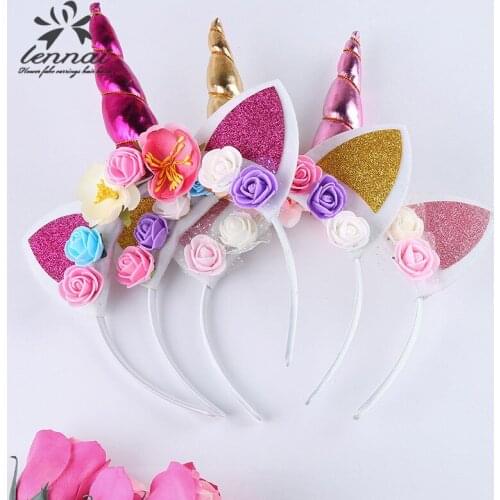 PUDCOCO Kids Girl Baby Unicorn Horn Headband Hair Band Accessories Headwear Head Wrap