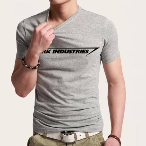 Stark Industries Tony Stark Iron Man T Shirts Casual Novelty Print T-shirts Short Sleeve Round Neck Brand Tshirts Top Tees