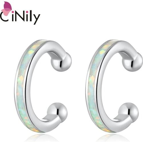 CiNily White Gold Plated for Girls HypoallergenicStud Ear clip earrings Jewelry Gifts for Women