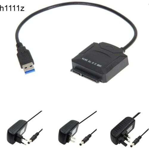 USB 3.0 to SATA Adapter Cable for 2.5" 3.5" HDD SSD Hard Disk Laptop Hard Drive Disk BLU-RAY DVD/CD-ROM/DVD-ROM EU/UK/US Adapter