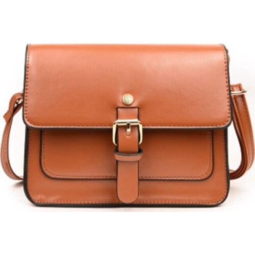Korean womens bag 2020 autumn and winter new simple mini bag bag shoulder messenger retro buckle small square bag