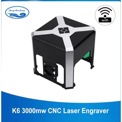 3000mw CNC Laser Engraver K6 Laser Engraving Machine Working Area 80x80mm Mini Desktop Laser Printer