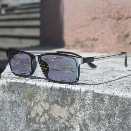 Women Diopters Glasses Retro Progressive Multifocal Reading Glasses Men High Quality Near Far Sight Photochromic Presbyopia NX