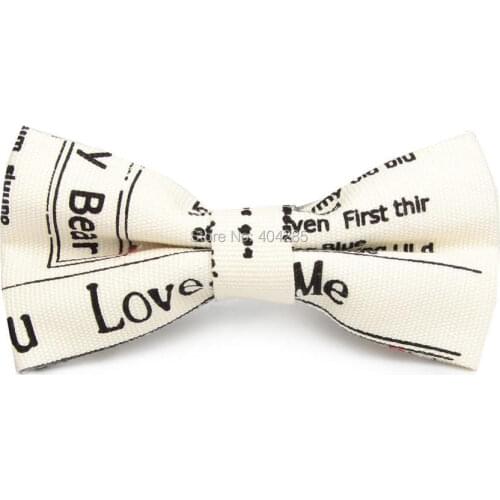 Fashion Letter Style Mens Bow Tie Cotton Bowtie