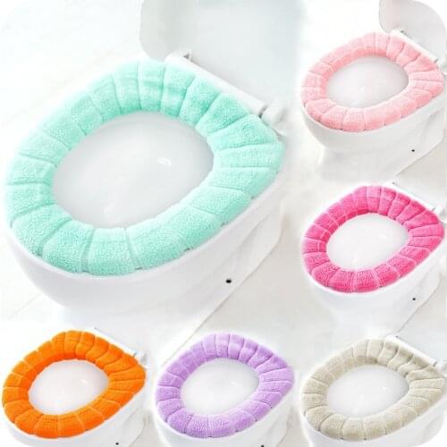 Elastic Thick Toilet Seat Cover Washable WC Toilet Cover Bathroom Accessories Universal Toilet Mat