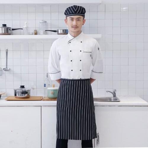New Chef Uniform Long-Sleeve Unisex Breathable Double-Breasted Restaurant Food Service Cooking Chef Jacket Kitchen Chef uniform