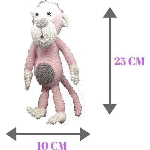 Monkey Amigurumi Mesh Baby Size 25 Cm 10 cm top in size cute animal pink monkey