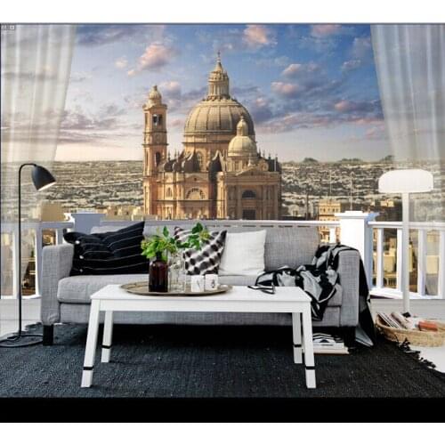 Custom papel DE parede para quarto, large murals European castle for the sitting room TV veranda wall vinyl papel DE parede