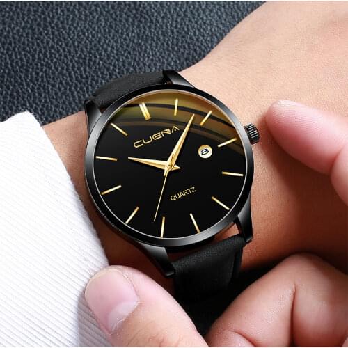Wholesale Watches For Men Classic Cool Design Origin Automatic Leather Watch Design Simple Mechanical Watch Mans Wristwatch