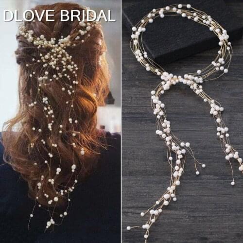 Romantic Pearl Bridal Hair Accessory High Quality Hairband Wedding Party Hair Jewelry Accessory