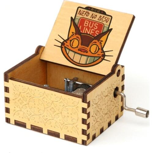 Hand Totoro Color Print Music Antique Wood Carving Music Gift Boy Girl Birthday Gift