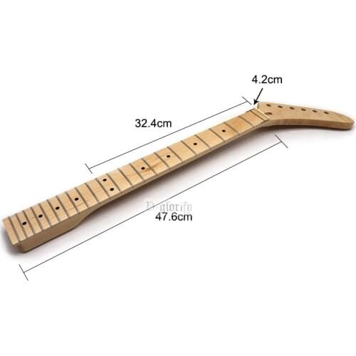 6-string 22-fret electric guitar neck matt DIY electric guitar accessories Canadian maple banana neck T-handle
