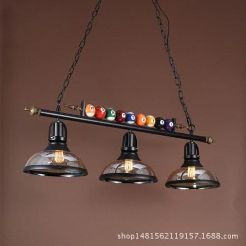 Modern billiards iron pendant light glass iron dining room coffee shop bedroom restaurant hanging lighting