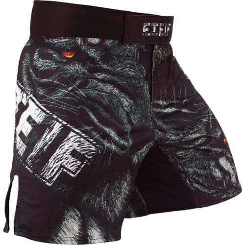 FTEIF MMA Boxing Fitness Tiger head Sports Tiger Muay Thai Fight mma Shorts Thai Boxing Pants mma fight shorts sanda kickboxing