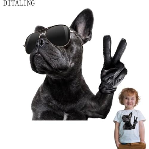 Cool Dogs Patches For Clothing Kids T-Shirt Iron Appliqued DIY Easy Use Parches Custom Washable Heat Transfer Sticker Wholesale