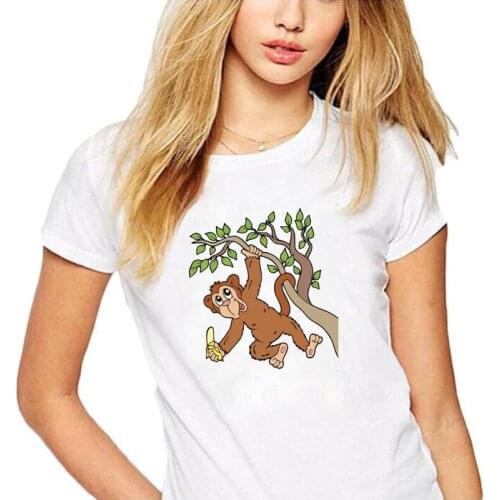 Street Cartoon Print T-shirt Cotton Tops Casual Loose White Pink Tshirts Women Fashion Harajuku Funny Tee Shirt Femme