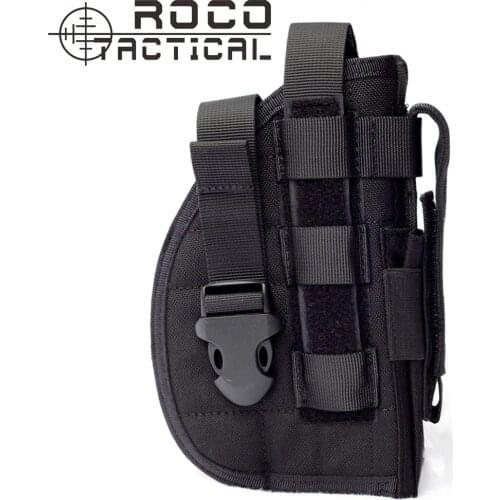 ROCOTACTICAL Universal Sniper Gun Holster Right Hand Molle Modular Pistol Holster Combat Airsoft Waist Belt Holster Cordura