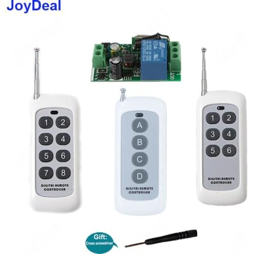 433Mhz Universal Wireless RF Remote Control Switch and AC 110V 220V 1 Channel Remote Control Switch Receiver Hall Bedroom Lights