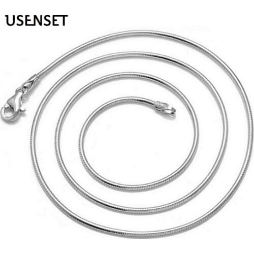 USENSET 5Pcs/Lot Cuban Link Chain 3-7MM Stainless Steel Necklace Tone Punk Charm Jewelry