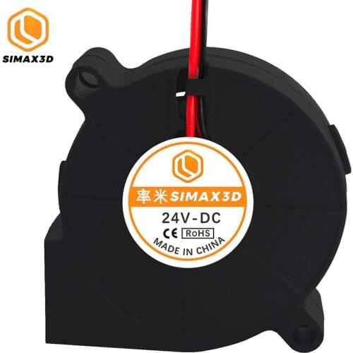 DC 24V 5015 Blower Fan Cooling Turbo Fan Brushless 2Pin for Extruder DC Cooler Blower Part Mini Plastic Fan 3D Printer Parts