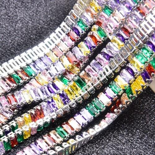 High Quality Zircon Diamond Dense Bling Rhinestone Claw Chain DIY Brand Bracelet Necklace Costume Accessories Trim Decoration