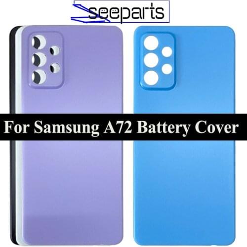 For SAMSUNG Galaxy A72 Back Battery Cover Door Rear Housing Case Replacement For Samsung A72 Battery Cover