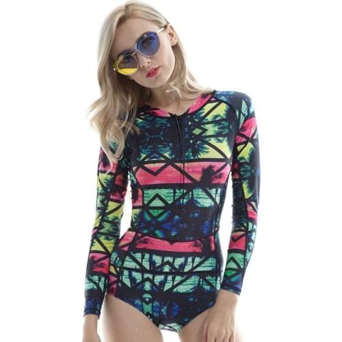 Sbart Women Promotion One-piece Suit Long Sleeve Swimwear Female Swimsuit Women Bathing Surf Rash Guard Beach Clothes Rashguard