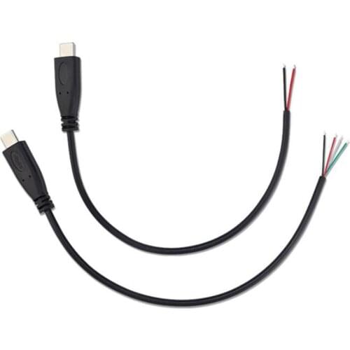 1pcs/5pcs 2-pin 4-pin Data line 25cm USB 2.0 Type-C Power Supply Extension Wire Cable Charger Connector Male Female Plug