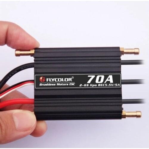 1PC Flycolor 50A 70A 90A 120A 150A sin escobillas ESC 2-6S Lipo controlador de velocidad eléctrico con BEC para barcos RC sistem