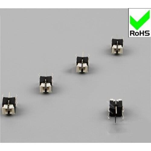 10pcs switch pin with light 6*6*7 blue LED4 pin reset button micro button environmental protection