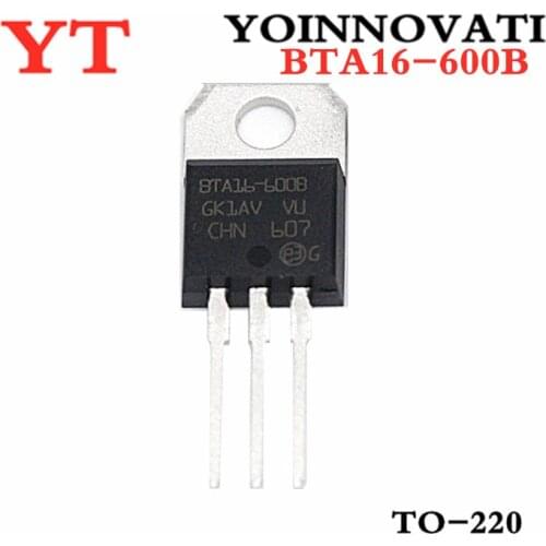 10pcs BTA16-600B TO-220 BTA16-600 TO220 16-600B BTA16 600V 16A TRIACS