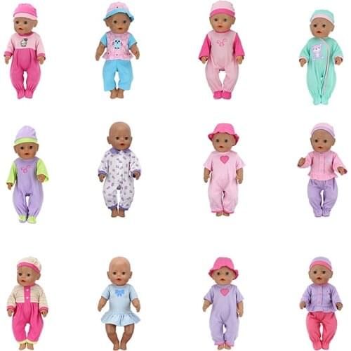 15 style choose Doll Clothes Fit 17 inch 43cm Doll Clothes Born Baby Doll Clothes For Baby Birthday Festival Gift