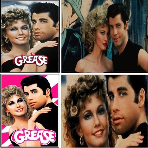 5D Diy Diamond Painting Cross Stitch full Square/round Diamond Embroidery GREASE Lovers gift picture for room Decor