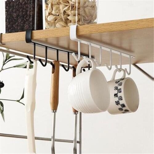 Hanging Hooks Kitchen Cabinet Tissue Storage Rack Cupboard Cup Cooker Towel Storage Holder Dish Hanger Bathroom