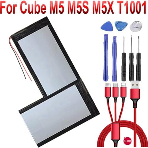 7.4V 9000mAh for Cube M5 for Cube M5S for Cube M5X T1001 +USB cable+toolkit
