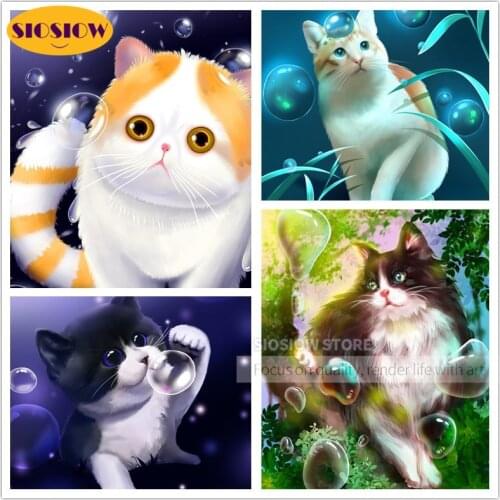 Cartoon Animal DIY 5D Diamond Painting Gift Daimond Embroidery Full Square Drill Mosaic Rhinestone Cat pattern Decorations Home