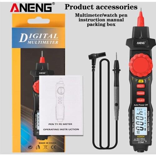 A3004 Smart Digital Pen Multimeter 4000 Counts AC/DC Current Meter Electric Handheld Tester Voltage Resistance Profesional Tool