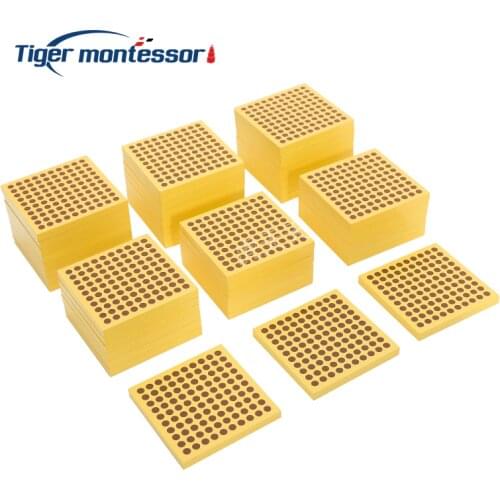 Montessori Wooden Mathematics Materials 45 Wooden Hundred Squares Toys