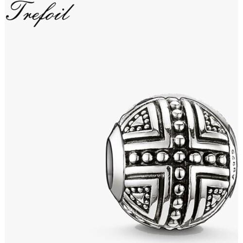 DIY Beads Corss Bead 5mm Hole,Fashion 925 Sterling Silver Jewelry Punk Gift For Women Men Boy Girl Fit Bracelets Necklace 2018