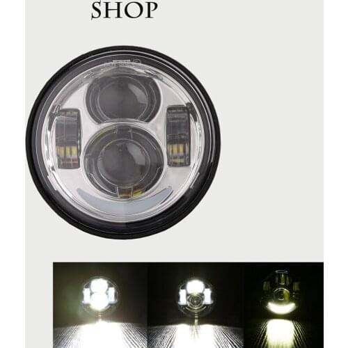 For Motorcycle Dyna Fat for Bob Style Head Lights 4.5inch single low beam and single high beam Dual Headlamp