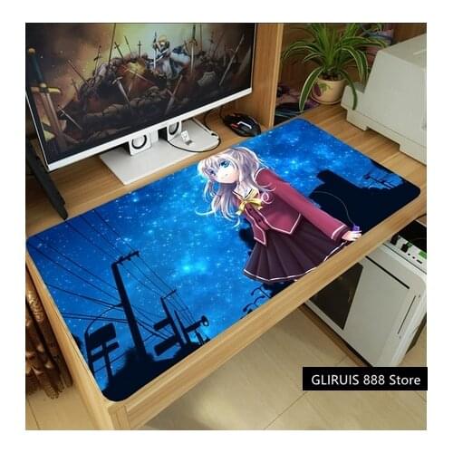 Anime Game Charlotte Tomori Nao Jojiro Takajo Mouse Pad Gaming Computer Desktop Keyboard Mat Thicken Anti-Slip Playmat Cosplay