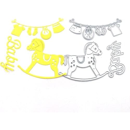 Julyarts Hobbyhorse Metal Cutting Dies for Scrapbooking New 2021 Stencils for DIY Scrapbooking Embossing Gift Cards Decorative