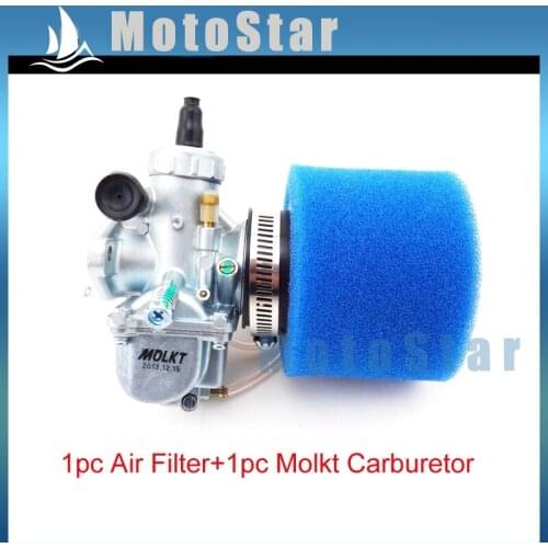 Molkt 26mm Carburetor Carb + Blue 45mm Air Filter For Lifan YX 125cc 140cc 150cc CRF50 Chinese Off Road Pit Dirt Bike
