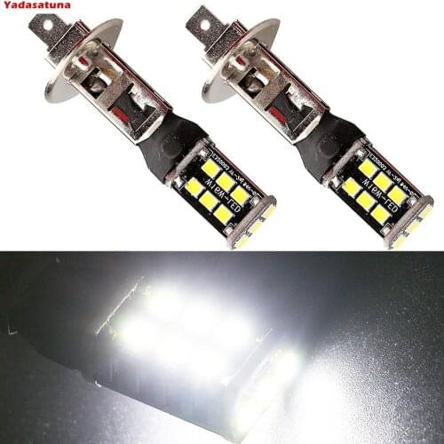 Par Lampadas H1 H3 15 Led Smd Cree 3535 Chips 6000k Em Liga De Aluminio Milha