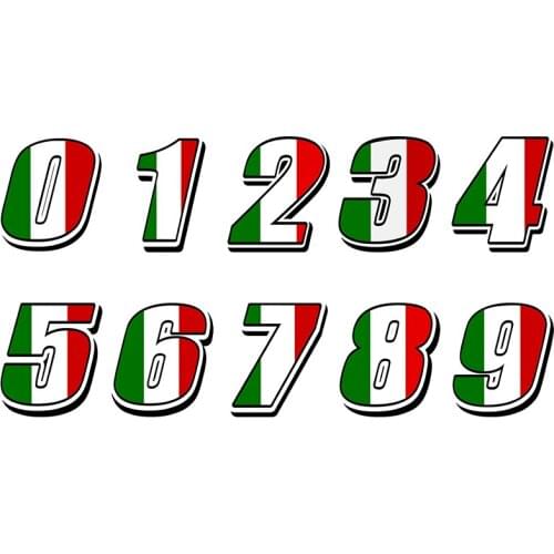 Italy Italian Flag Car Styling Racing Number Motocross Auto Stickers Bike Waterproof Decals