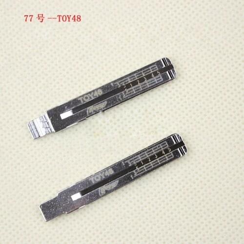NO.77 TOY48 Replacement Key Blade for lexus Palio Car Key Blanks for Subaru New inside Groove 4 Track with scale mark