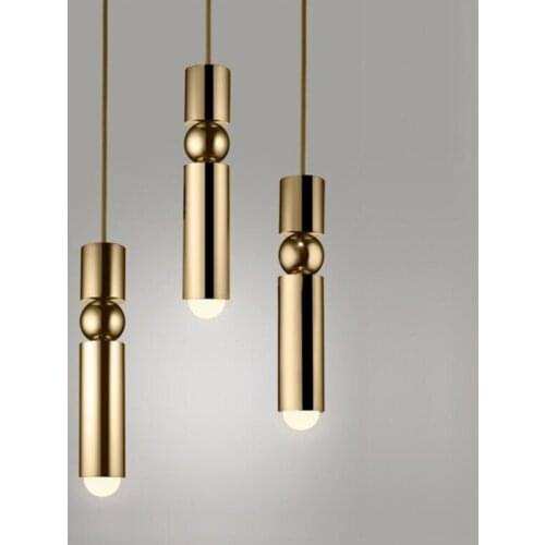 Nordic Metal Tube Pendant Lights Bedroom Bedside Led Hanging Lamp Bar Table Aisle Kitchen Modern Chandelier Room Light Fixtures