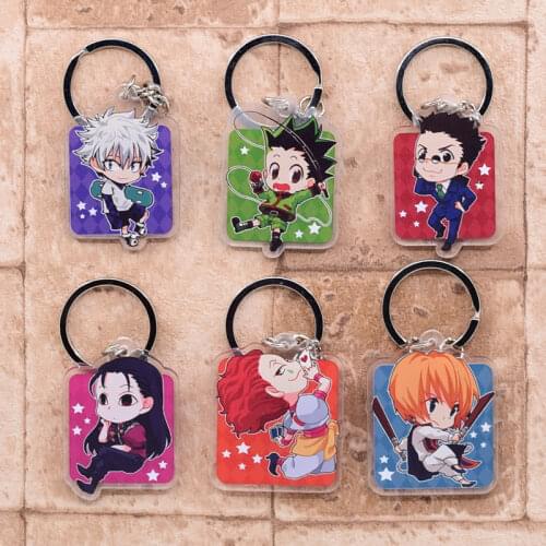 New hunter x Hunter Key Ring Cute Anime Key Chain Pendant Cartoon Accessories Keyring HXH