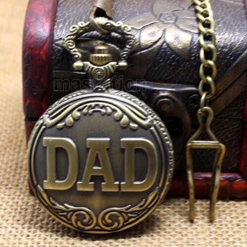 New 2014 Arrival Collection Chain Big Size DAD Hour Chest Father Dad Christmas Gift Pocket Watch P38C
